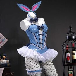 Anime Kostuums Nieuwe Kitagawa Marin Bunny Girl Cosplay Come My Dress Up Darling Blue Jumpsuit Voor Sex Girl Bodysuit rollenspel Outfit Z0602