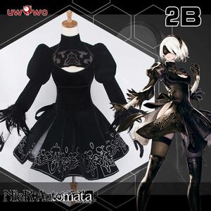 Anime Costumes PRESALE UWOWO Game Nier Automata Yorha 2B Cosplay Come Luxurious No2 Type B Base 2B Cosplay New Custom Made Halloween Z0301