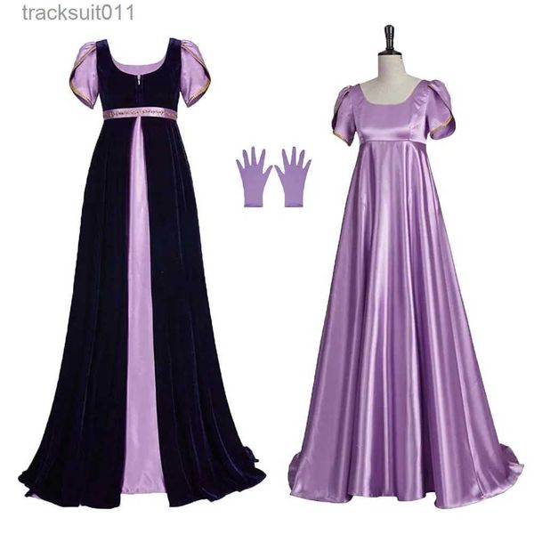 Disfraces de anime Vestido de regencia Bridgerton Fiesta de baile Vintage Victorian Ball Come Jane Austen Falda Vestido de mujer Cosplay Imperio Vestido Halloween L231027