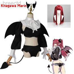 Costumes d'anime Rizu Kyun Kitagawa Marin Cosplay My Darling Bikini Kuroe Shizuku Wig Set Halloween Costume Women Party 240412