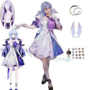 Costumes d'anime Robin Cosplay Game Honkai Star Rail Robin Cosplay Come 3D Print Dress Chaussures Femmes Playage de rôle Carnaval Party Vêtements Y240422