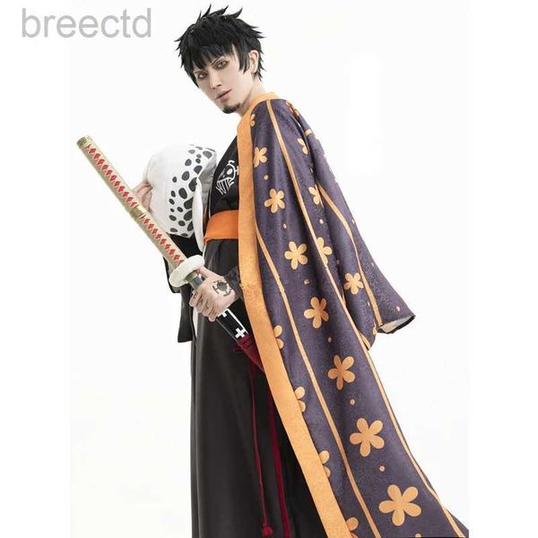 Disfraces de anime Sbluucosplay Anime Wano Country Law Kimono Cosplay Costume 240411