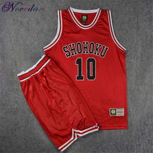 Anime -kostuums Slamdunk Jersey Shohoku School Basketball Team Kaede Rukawa Hanamichi Sakuragi Shirt Sports Wear Uniform Anime Cosplay Come Z0301