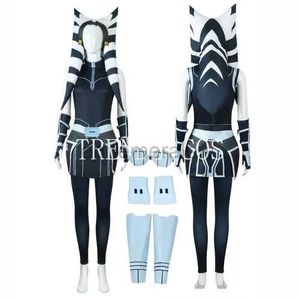 Anime kostuums De Mandalorian Ahsoka cosplay kostuum Clone Wars Ahsoka Tano jumpsuit hoed superheld outfits voor Halloween Comic Con zln231128