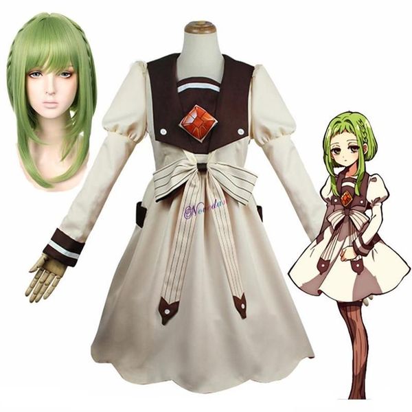 Costumes d'anime liés aux toilettes Jibaku Shounen Hanako Kun Sakura Nanamine, perruque de Costume de Cosplay pour femmes, robe pour Halloween Party242e