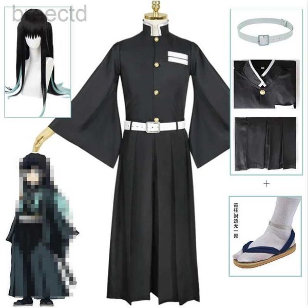 Costumes d'anime Tokitou Muichirou Cosplay Costume Costume Wig Shoes For Adult Kids Full Full Uniform Uniform Set Halloween Party Tenues For Women Men 240411