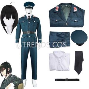 Anime kostuums trends cos anime spion x familie yuri briar cosplay come green politieagent uniform Halloween volledige set pruik voor anime cosplay z0301