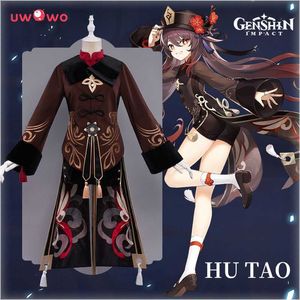 Costumes Anime UWOWO Genshin Impact Hu Tao Cosplay Venez Jeu HuTao Cosplay Venez Style Chinois Halloween Carnaval Filles Enfant Femmes Z0301