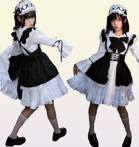 Anime kostuums Vrouwen Maid Outfit Anime Lolita Jurk Leuke Mannen Cafe Kom Cosplay L2208023608651