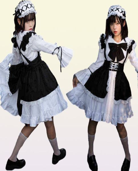 Costumes d'anime femme Maid tenue anime lolita robe mignon homme café come cosplay l2208026678042