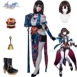 Costumes d'anime xueyi Honkai Cosplay Game Honkai Star Rail Xueyi Cosplay Come Hallown Party Tenits Come Shoes Wig Shoes Full Full pour les femmes Y240422