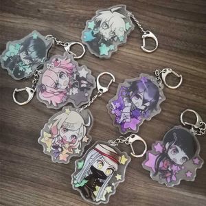 Anime Dangan Ronpa Danganronpa V3 Key Chains Two-sided Keychain Cosplay Acrylic Pendant Keyring Y0901