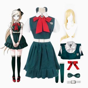 Anime Danganronpa 2 Désespoir Sonia Nevermind Uniforme Perruque Halloween Femme Cosplay Costume Y0903