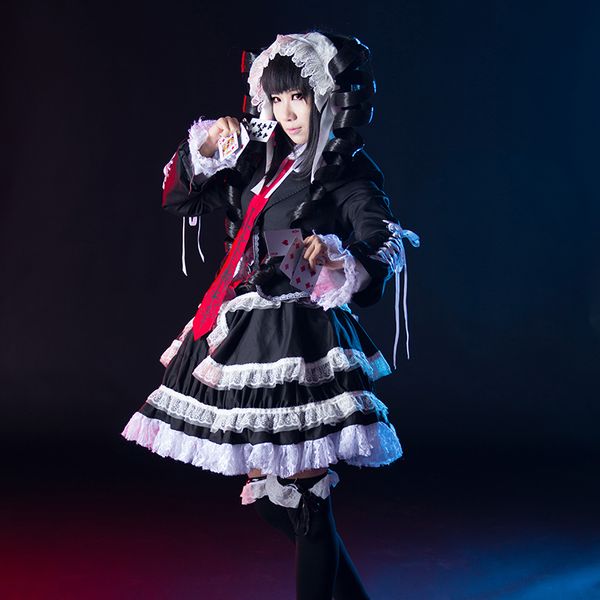 Anime Danganronpa Celestia Ludenberg Cosplay Disfraz para mujeres adultas Fantasía disfraz de Halloween Yasuhiro Taeko Wig C150K228