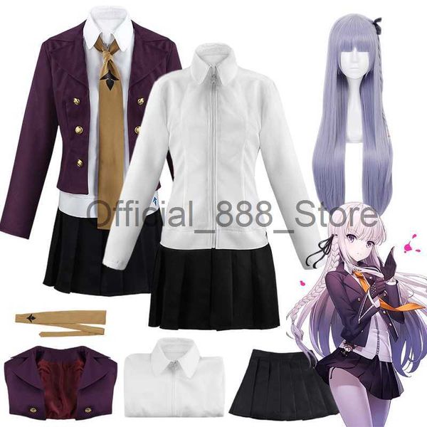 Anime Danganronpa Kirigiri Kyouko Cosplay disfraz uniforme peluca traje Halloween carnaval anime juego ropa disfraces para mujer x0830