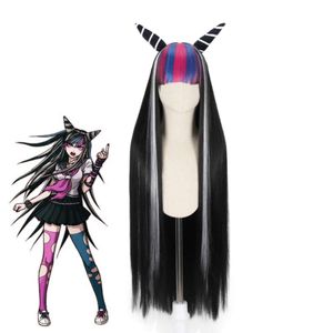 Anime Danganronpa Mioda Ibuki 100 cm lang haar Dangan Ronpa pruik cosplay kostuum