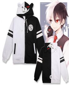Anime danganronpa monokuma cosplay kostuum unisex hoodie sweatshirt zwart witte beer dagelijkse casual jas jas met lange mouwen 6823322