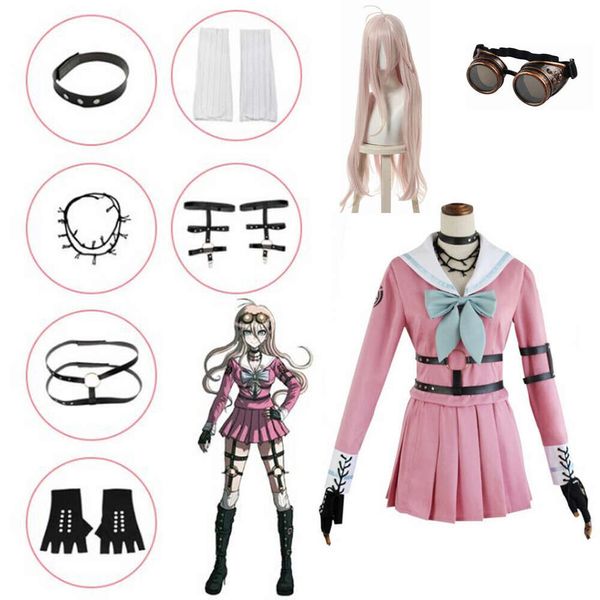 Costumes de Cosplay Anime Danganronpa V Miu Iruma, robe pour femmes, uniformes pour filles, vêtements et perruque