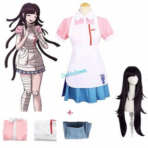 Anime Danganrpa Mikan Tsumiki Cosplay Costume Style Perruque Maid Uniforme Femme Parti Fantaisie Dr Vêtements Rôle Outfit P8FZ #