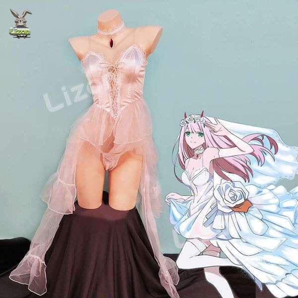Anime DARLING in the FRANXX Zero Two 02 Cosplay CODE 002 femmes Costume Doujin robe de mariée cosplay