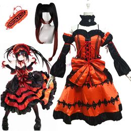 Anime Datum Een Live Tokisaki Kurumi Cosplay Kostuum Pruik Fancy Gothic Lolita Prinses Jurk Vrouwen Nachtmerrie Halloween Party Outfitcosplay