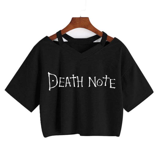 Camiseta con estampado de luz de Anime Death Note Yagami para mujer, camisetas góticas de Manga corta, camisetas cortas de Manga japonesa Misa Killer L Punk Harajuku X0628