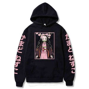 Anime Demon Slayer Hoodies Kamado Nezuko Kimetsu No Yaiba Streetwear Sweatshirts Hoodie Oversized Cosy Pullovers Sudadera