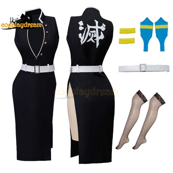 Robe de Cosplay Anime Demon Slayer Uzui Tengen, Robe Sexy, Costume de Cosplay pour femme, uniforme, ensemble complet pour femmes adultes