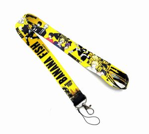 Anime Designer Banana Fish Lanyard voor sleutelhanger Id Card Cover Pass Mobiele Telefoon USB Badge Houder Sleutelhanger Portemonnee Halsbandjes Accessoires