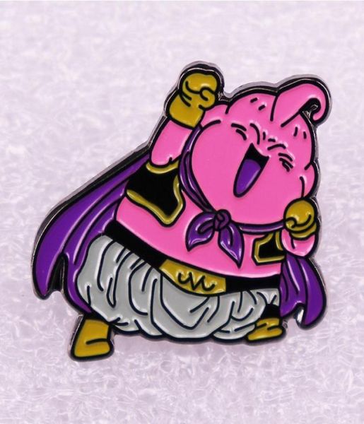 Anime Dragon épingles en émail dur recueillir rose personnage de bande dessinée en métal dessin animé broche sac à dos collier revers insignes bijoux de mode rose 9006780