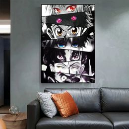 Anime Eye Art Canvas Schilderij Muur Foto Japanse Manga Posters voor Arts Print Muurschildering Kinderkamer Decoratieve Slaapkamer Liv266z