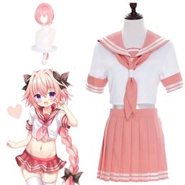 Anime Fate/apocrypha Astolfo Disfraces de Cosplay Uniformes escolares para niñas estudiantes japonesas Halloween, traje de marinero de Navidad Juegos completoscosplay