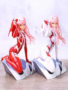 Figurine d'anime Darling in the FRANXX Figure Zero Two 02 RedWhite Vêtements Filles Sexy Figurines en PVC Jouet Modèle à Collectionner H08182180279