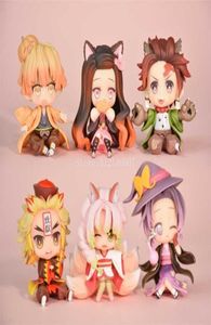 Anime Figuur Kamado Nezuko/Kanroji Mitsuri/Rengoku Kyoujurou/Kochou Shinobu Action Kimetsu geen Yaiba Beeldje 2201188053248