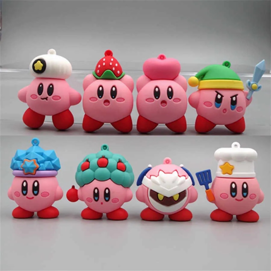 Anime figure Kawaii Kirby Stars Different shapes PVC model toys Boys and girls toys Birthday gifts for friends or children