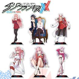 Anime Figures Dift Acryl Stand Modellen Zero Twee Karakter Darling In The Franxx Cosplay Plate Desk Decor Standing Sign Fan Gift AA220318