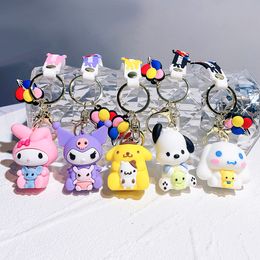 Anime Figuren Sleutelhanger Kuromi My Melody Action Figural Model PVC Sleutelhanger Cinnamoroll Beeldje Verjaardagscadeautjes