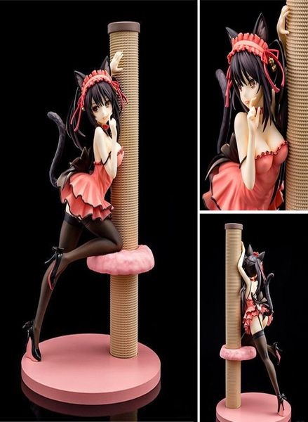 Figures d'anime tokisaki kurumi nekomusume catgirl ver 23cm pvc action de la collection de figurines