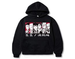 Anime Fire Force Hoodie Shinra Kusakabe Akitaru Obi Grafische hoodie voor mannen Sportkleding Cosplay Kleding Harajuku Pullover Y08028306060