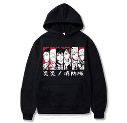 Anime Fire Force Sweat à capuche Shinra Kusakabe Akitaru Obi Sweat à capuche graphique pour hommes Vêtements de sport Cosplay Vêtements Harajuku Pull Y08022983601