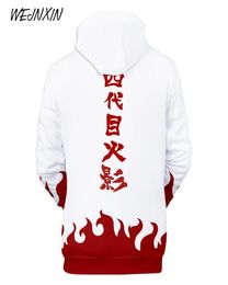 Anime Quatrième Fire Shadow Yondaime Hokage 3D Prime à sweats à sweats hop streetwear plus taille plus taille 1344182