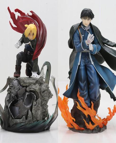 Anime Fullmetal Alchemist Edward Elric Roy Mustang Estatua de acción japonesa Figura Colección Modelo Juguetes 1622 cm Q05221164719