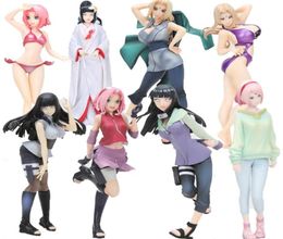 Anime Gals Shippuden Tsunade Hyuuga Hinata Sakura Haruno Swimsuit Ver PVC Figure Modèle Toys MX2003199956877
