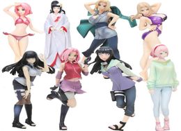 Anime Gals Shippuden Tsunade Hyuuga Hinata Sakura Haruno Swimsuit Ver PVC Figure Modèle Toys MX2003196169964