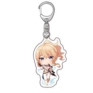 Anime Game Genshin Impact Acryl Sleutelhanger Delicate Craft Mengpa Sleutelhanger Delicatesse Auto Hanger Small Trinket Sleutelhanger Gift Y0728