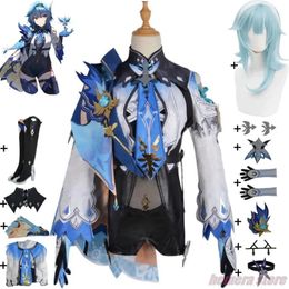 Juego de anime Genshin Impact Eula Lawrence Cosplay Costume Zapatos Mondstadt Caballeros de Favonius Mujer sexy uniforme Hallowen Suit 240319