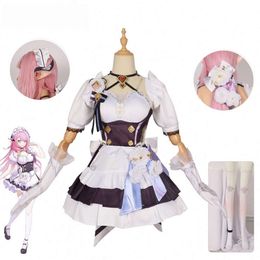 Anime Game Honkai Impact Elysia Maid Outfit Cosplay Kostuum Halloween voor Vrouw Jurk cosplay