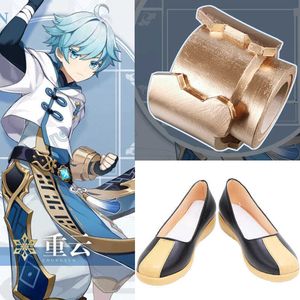 Anime genhin impact chongyun schoenen cosplay armband hand pantser Halloween carnaval cosplay kostuum accessoires schoenen schoenen props y0903