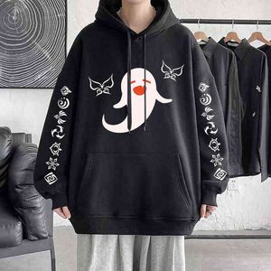 Anime genhin impact hu tao sweatshirt game unisex grafische hoodies kleding harajuku mannen vrouwen hoodie streetwear vintage pullover y220713