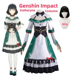 Anime Genshin Impact Katheryne Cosplay Kostuum Spel Kleding cosplay